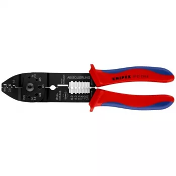 Knipex 97 21 215 B Crimptang Must, Sinine, Punane