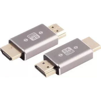 HDMI-A adapter ShiverPeaks 10-01055 8K metallist, HDMI täissuuruses HDMI täissuurusele