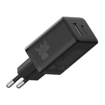 Baseus P10111404113-00 Cube USB-C / USB-A 30W võrguadapter Must
