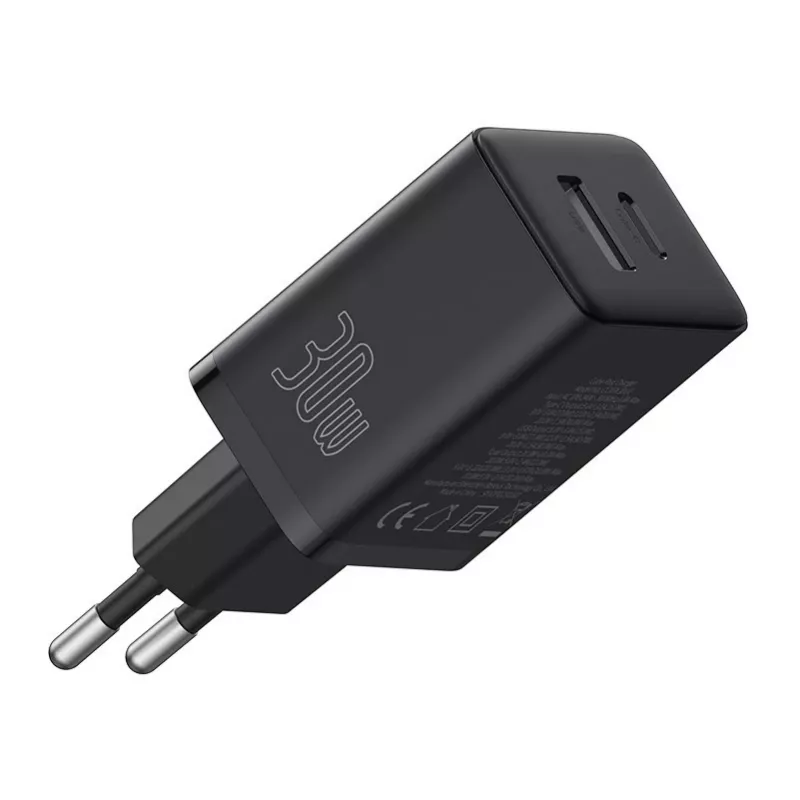 Baseus P10111404113-00 Cube USB-C / USB-A 30W võrguadapter Must