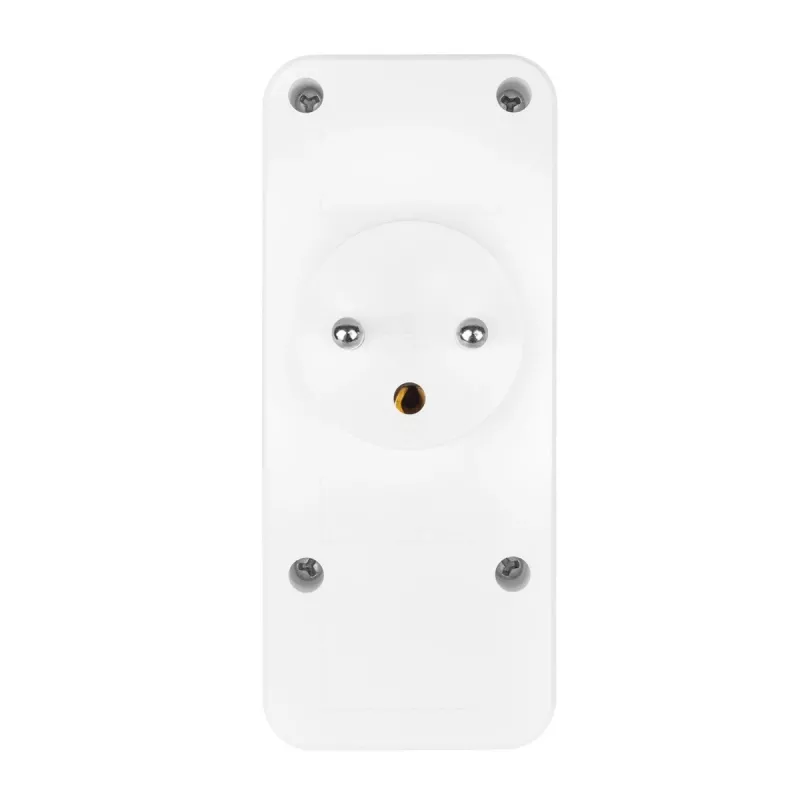 Toitepistikupesade jagaja MACLEAN MCE248 F/W — 3 vahelduvvoolu pistikupesa (1×16A, 2×6A) + 4×USB (2×A, 2×C PD 20W), EL-pistik, valge