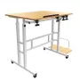 Macleani mobiilne sülearvutilaud, valge, 80x60cm, maks 50kg, reg. kõrgus 67-115cm, MC-124 W