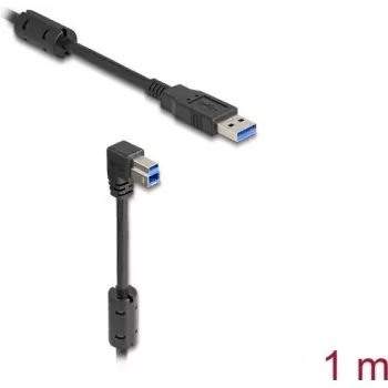DeLOCK USB-kaabel tüüp-A-pistik tüüp-B isasele 90° allapoole 1 m