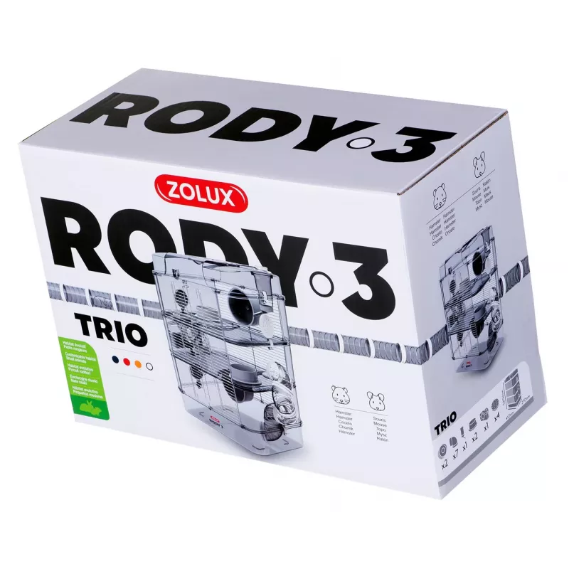 ZOLUX Rody3 Trio Valge - näriliste puur - 1 tk