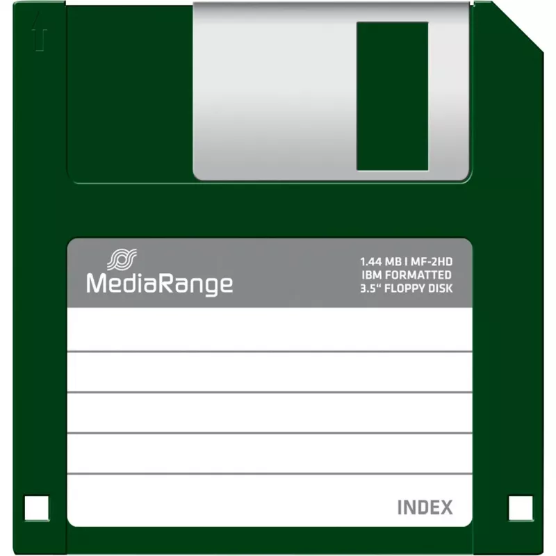 Diskett MediaRange MR200 3,5-tolline 1,44 MB 10 tk pakendis, punane ja kollane