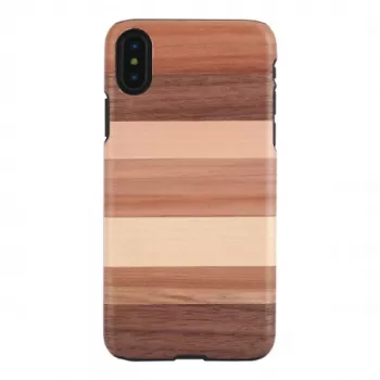 Nutitelefoni ümbris man and wood iPhone X/XS jaoks — must kaitseümbris