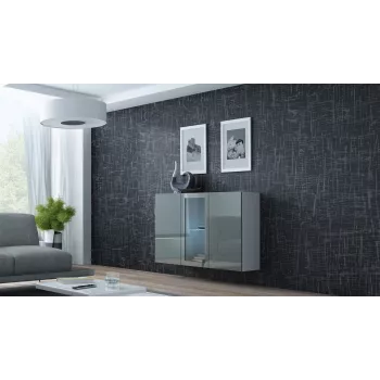Cama Kummut VIGO 90/120/38 valge/hall läikiv