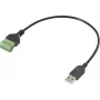 Renkforce USB 2.0 adapterkaabel [1x 2.0 pistik A - 1x klemmühendus] RF-6443966 30 cm (RF-6443966)