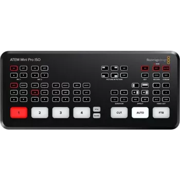 Mustmagic ATEM mini Pro ISO - 2K Ultra HD - 1280 x 720,1920 x 1080 Pixel - 720p,1080i,1080p - 60 fps - 10,100,1000 Mbit/s - 10/100/1000Base-T(X)