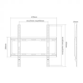 TV-kinnitus SUNNE 32-55-EF Must 139,7 cm (55 tolli)