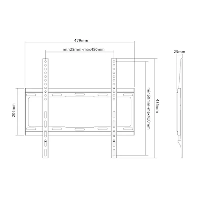 TV-kinnitus SUNNE 32-55-EF Must 139,7 cm (55 tolli)