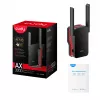 Wi‑Fi signaalivõimendi Cudy RE3000 2400–5000 MHz, 802.11ax/ac/n/g/b/a, Ethernet 100 Mbps, välisantenn, must/punane