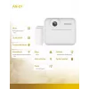 Kiirtrükiga lastekaamera SAVIO AN-01, valge, 2,4-tolline LCD, MicroSDHC kuni 32 GB, USB-C, 1200 mAh aku, sisseehitatud välklamp puudub