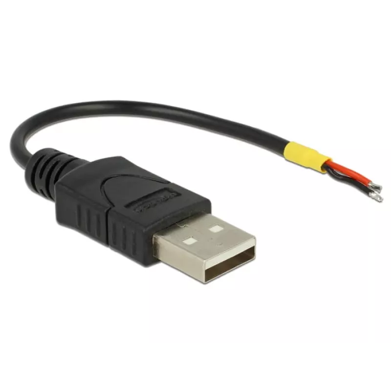 USB-kaabel DeLOCK 85250 USB 2.0 0,1 m Must