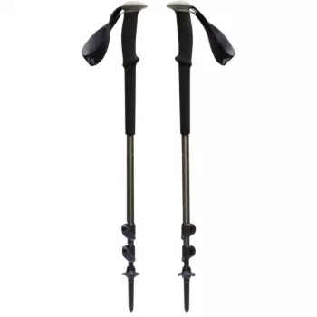 Matkakepid Trail, treeningseade must/oliivroheline, 1 paar, 100-140 cm