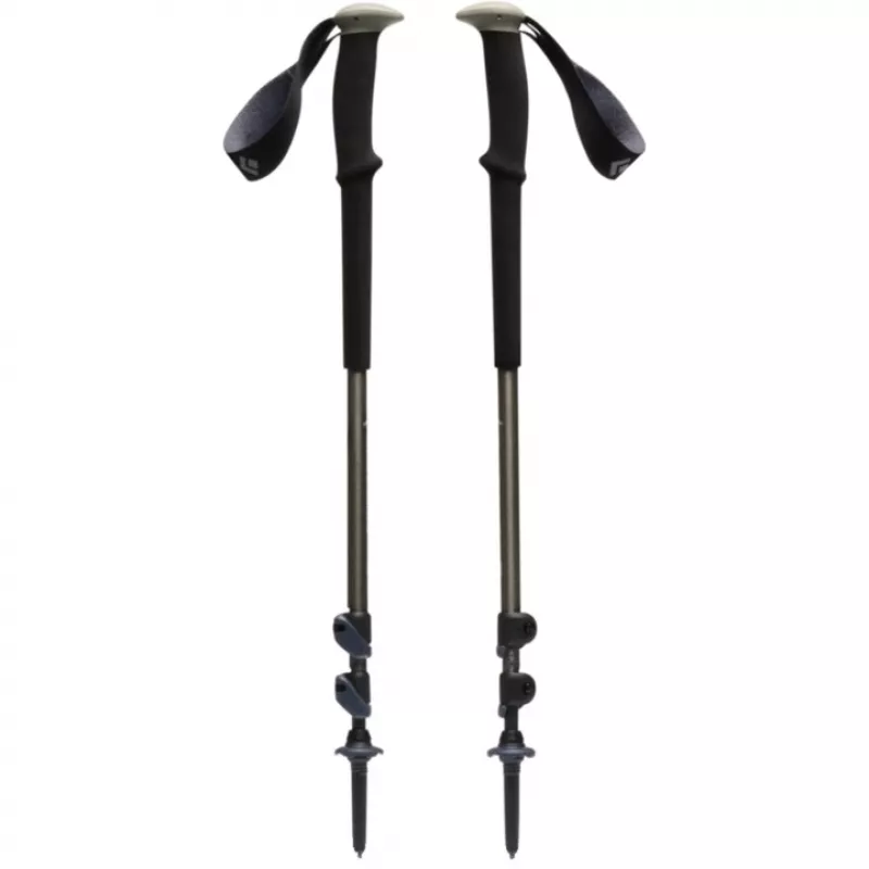 Matkakepid Trail, treeningseade must/oliivroheline, 1 paar, 100-140 cm