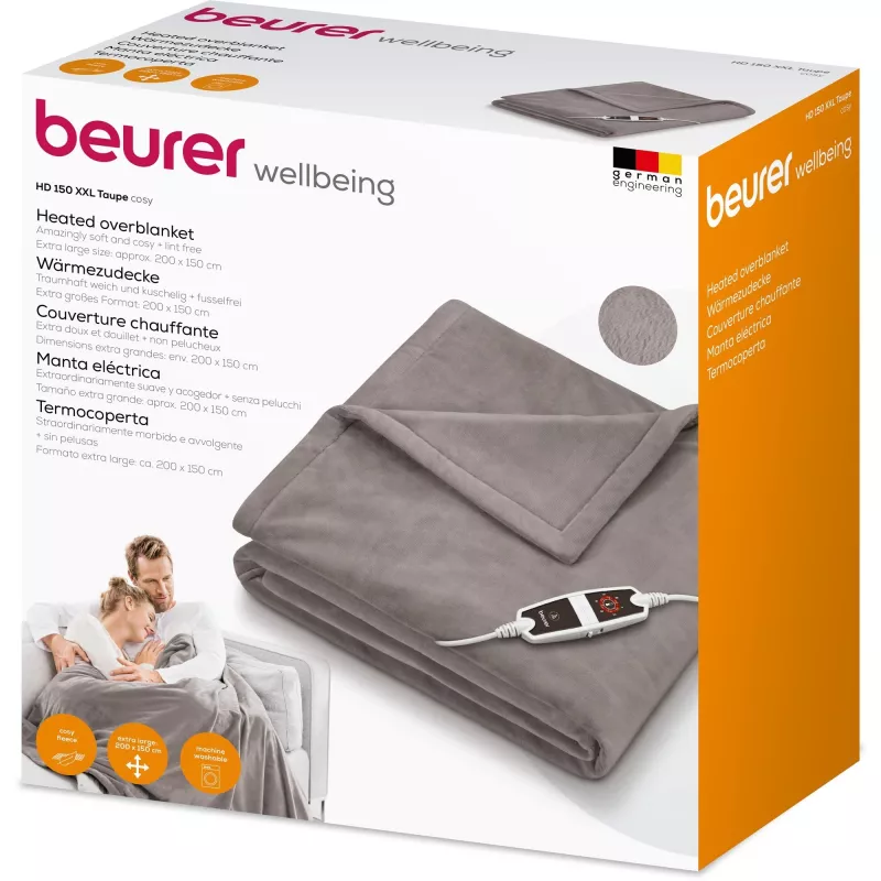 Beurer HD 150 XXL Cosy Taupe soojendustekk, 200 x 150 cm