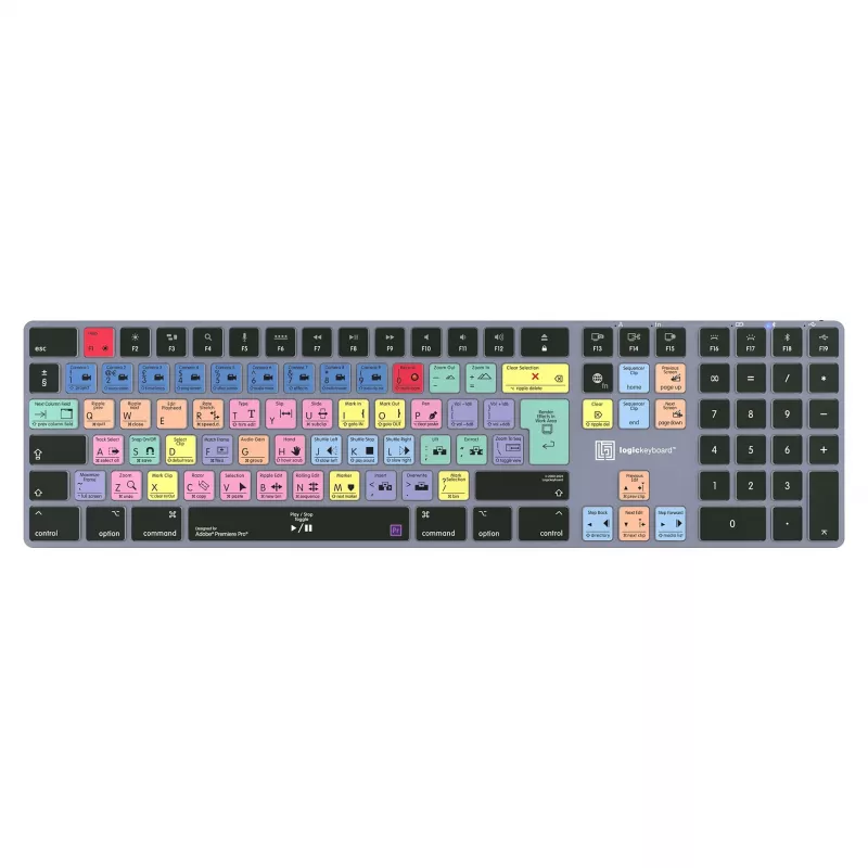 LogicKeyboard Titan DE Mac klaviatuur Adobe Premiere Pro CC jaoks – saksa paigutusega