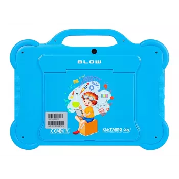 Tahvelarvuti BLOW KidsTAB10 10,1-tolline täissuuruses tahvelarvuti, 10,1-tolline IPS 1200x1920, Android 12, 4 GB muutmälu, 64 GB eMCP, 4G (MicroSIM), 6000 mAh, Astral Blue