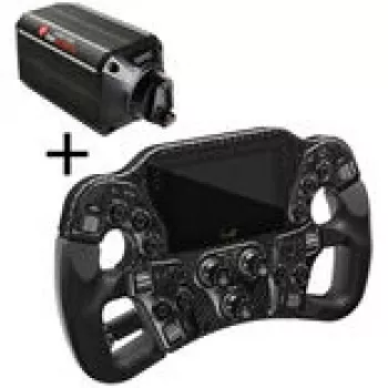 Asetek SimSports Invicta Formula rool - must + Forte roolialus (18 Nm)