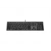 Juhtmega A4Tech klaviatuur FX60H USB QWERTY — täissuuruses 100%, valge taustvalgustusega, hall