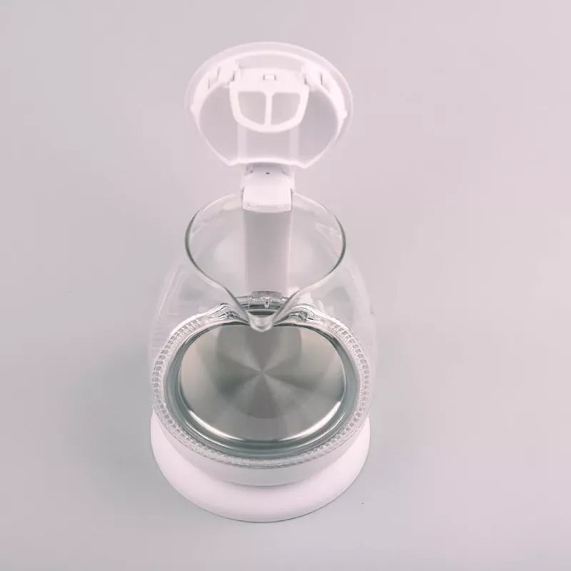 Elektriline veekeetja Maestro MR-055 valge — 1 L, 1100 W, klaaskorpus, taustvalgustus, veetaseme indikaator