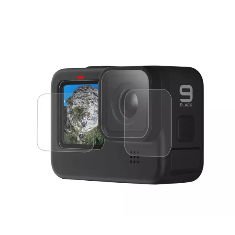 Karastatud klaasist ekraani- ja läätsekaitse Telesin GoPro Hero 9 / Hero 10 (GP-FLM-901)
