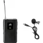 Rinnamikrofon Omnitronic UHF-E seeria 828,6 MHz, klambriga kinnitatav lavaljeemikrofon, ümbersuunamatu kapsel
