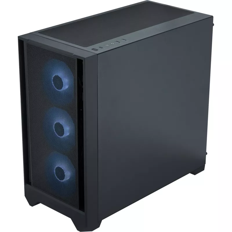 Silentware Flow 110 A-RGB Must — kesktorni šassii, karastatud klaasist külgpaneel