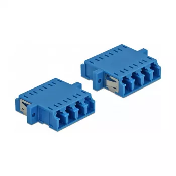 Fiiberoptiline adapter DELOCK LC emane LC emasele dupleks, sinine, pakis 2 tk