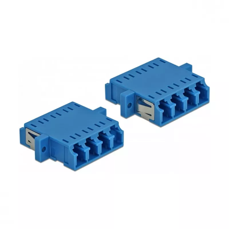 Fiiberoptiline adapter DELOCK LC emane LC emasele dupleks, sinine, pakis 2 tk