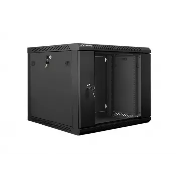 Seinale paigaldatav kapp LANBERG 9U 19 tolli WF01-6609-10B, 600×600×507 mm, 60 kg, IP20, must
