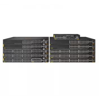 HPE - Aruba 6200F 12G Class4 PoE 2G/2SFP+ 139W Switch - Switch - L3 - hallatav - 12 x 10/100/1000 (PoE+) + 2 x 100/1000 (Uplink) + 2 x 1 Gigabit / 10 Gigabit SFP+ riiulipaigaldus