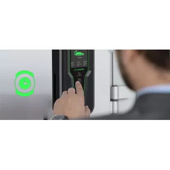 Qoltec 52465 Mobiilne laadija elektriautole 2-in-1 Type2 reguleerimisega | 3.5kW | 230V | LCD | Kaasaskantav | Seinalaadija | 5m