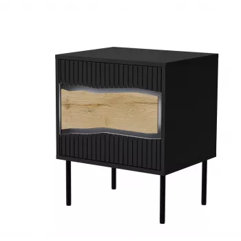 Cama INSERTO Öökapp, 2 tk, 50x40x61.5 cm, must + LED