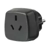 Reisiadapter AUS/CN > Maandatud pistik, pistikupesa adapter must