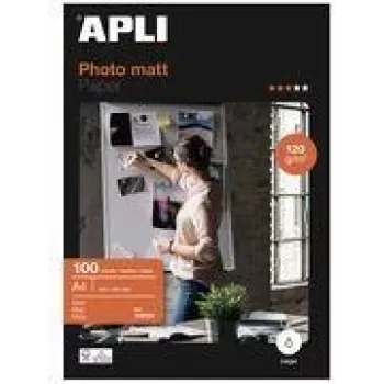Fotopaber APLI 12626 A4 valge matt 120 g/m² tindiprinterile