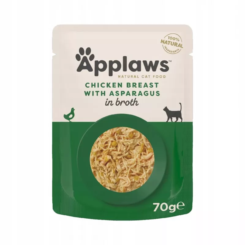 APPLAWS kanafilee spargliga puljongis - märg kassitoit - 70g