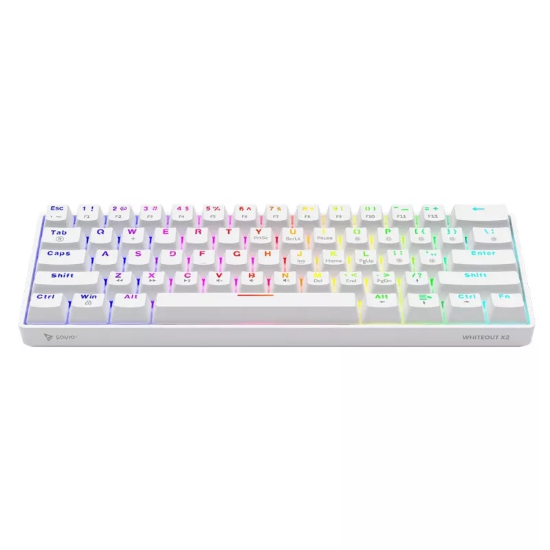 Mehaaniline klaviatuur Whiteout X2, Blue Outemu, Hot Swap Savio Savgk-white