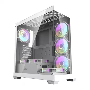 Arvutikorpus Darkflash DS900 (valge) + 7 ARGB ventilaatorit