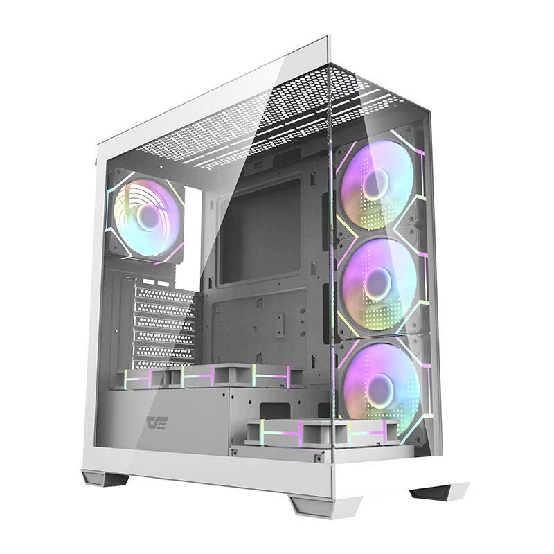 Arvutikorpus Darkflash DS900 (valge) + 7 ARGB ventilaatorit