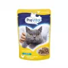 PREVITAL märg kassitoit Mix 4 Flavors — kana, vasikaliha, lõhe, linnuliha, 96 x 100 g kotikest (9,6 kg, täiskasvanud)