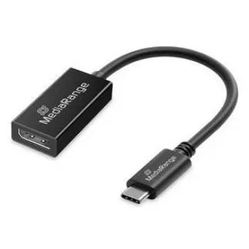 USB USB-C to DisplayPort Audio and Video Converter MediaRange MRCS235, 20 cm kaabel, Must
