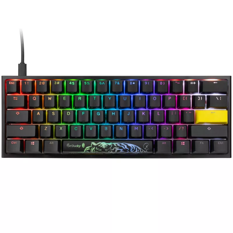 Mechanical gaming klaviatuur Ducky One 2 Pro Mini RGB — 60% layout, Cherry MX Silent Red switches