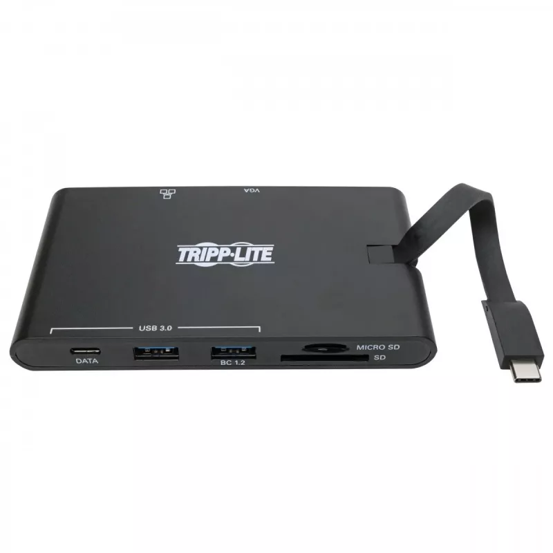 USB-C dokk - 4K HDMI, VGA, USB 3.2 Gen 1, USB-A/C jaotur, Gigabit Ethernet, mälukaardipesad, 100 W PD-laadimine