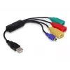 DeLock USB2.0 väline 4-pordiline kaablijaotur - Jaotur - 4 x USB2.0 - Lauaarvutile (61724)