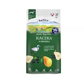BALTICA piirkondlikud maitsed Väikest tõugu Part pirniga - kuiv koeratoit - 3kg