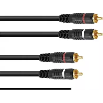 Cinch (RCA) kaabel Omnitronic 3020940N 2x2 maandatud 1,5 m
