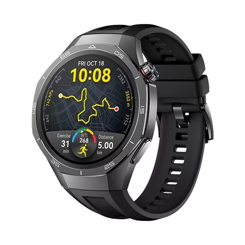 Nutikell HUAWEI WATCH GT5 Pro 46mm — 1,43 tolli AMOLED, GPS, 524 mAh, titaankorpus, must rihm