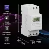 DIN-liistu elektrooniline taimerlüliti QOLTEC 50983, akutoitega, automaatikaskeemidele